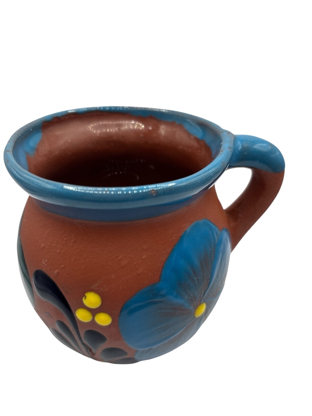 Colorful Pottery Mug, Jarrito de Barro Decorado‎ Decorated, made in Mexico